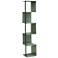 Yaztra 63 1/4" High Sage Green and Black 5-Shelf Corner Bookcase