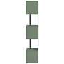 6_Yaztra 63 1/4" High Sage Green and Black 5-Shelf Corner Bookcase more views