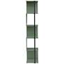 7_Yaztra 63 1/4" High Sage Green and Black 5-Shelf Corner Bookcase more views