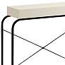 Yazzy 33 1/4" Wide Cream Weave Black U-Shaped Console Table