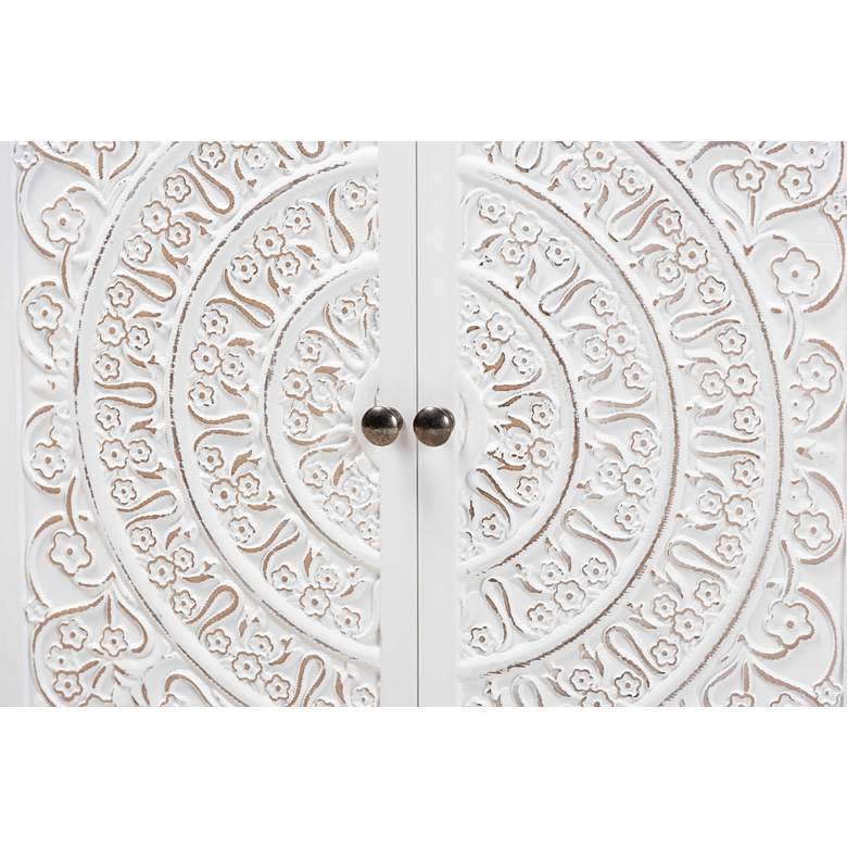Image 4 Yelena 28 3/4" Wide White Wood 2-Door Storage Cabinet more views