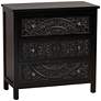 2_Yelena 31 1/2" Wide Black Wood 3-Drawer Storage Cabinet