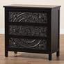 1_Yelena 31 1/2" Wide Black Wood 3-Drawer Storage Cabinet