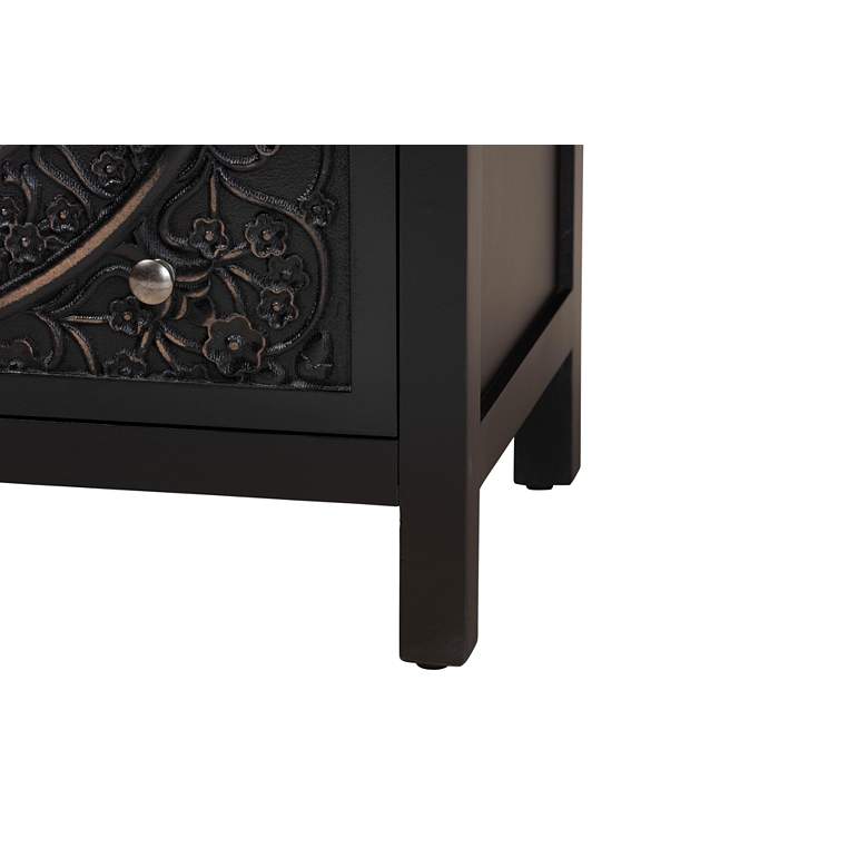 Image 4 Yelena 31 1/2" Wide Black Wood 3-Drawer Storage Cabinet more views