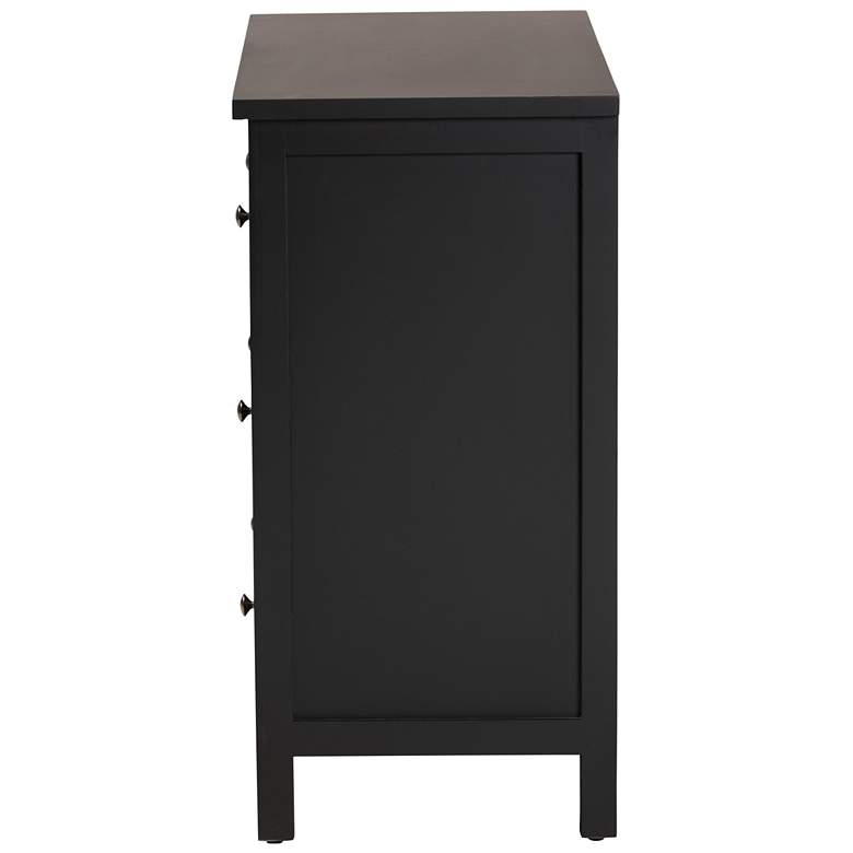 Image 7 Yelena 31 1/2" Wide Black Wood 3-Drawer Storage Cabinet more views