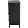 7_Yelena 31 1/2" Wide Black Wood 3-Drawer Storage Cabinet more views
