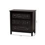Yelena 31 1/2" Wide Black Wood 3-Drawer Storage Cabinet