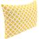 Yellow and Cream 18" Various Edge Indoor-Outdoor Pillow