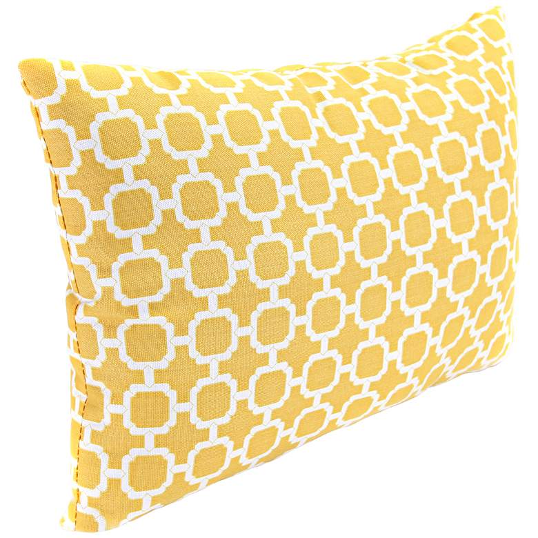 Image 1 Yellow and Cream 18 inch Various Edge Indoor-Outdoor Pillow