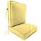 Yellow and Cream Boxed Outdoor Seat Cushion