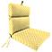 Yellow and Cream French Edge 21" Outdoor Chair Cushion