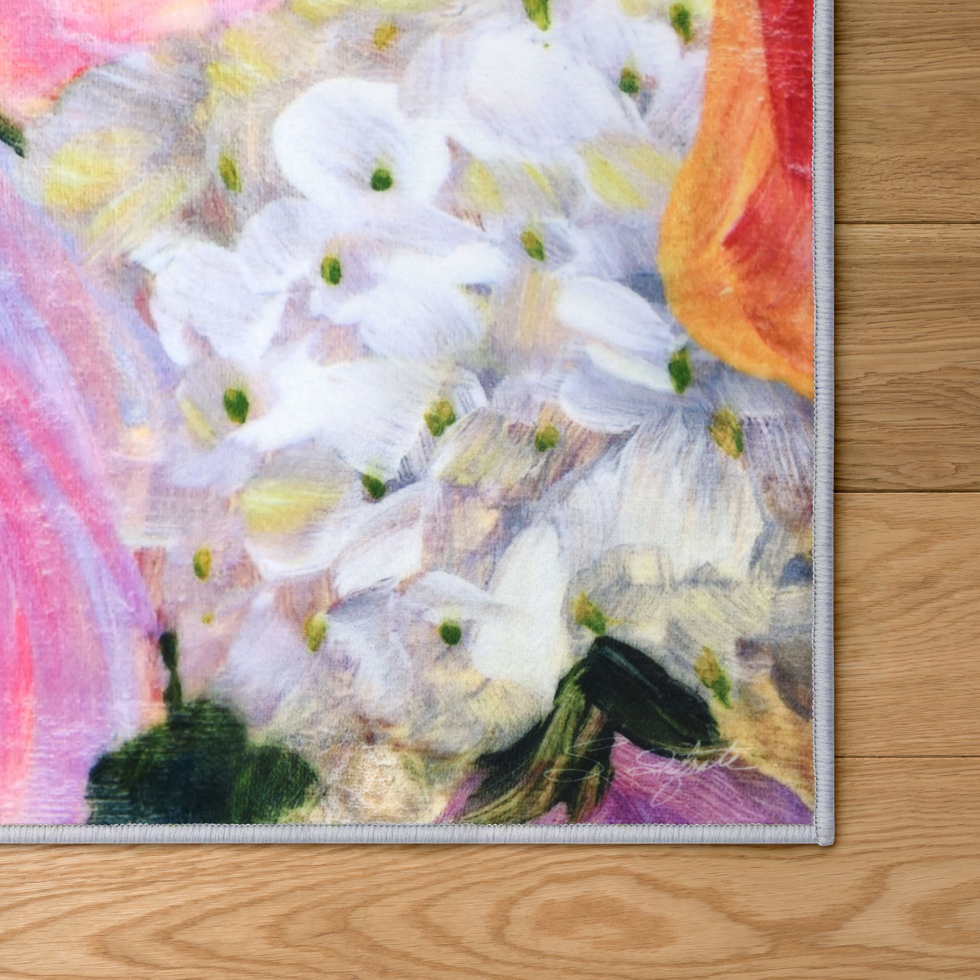 Image 4 Yellow and Violet I 5'x8'Hand Washable Flowers Power-loomed Art Area Rug more views