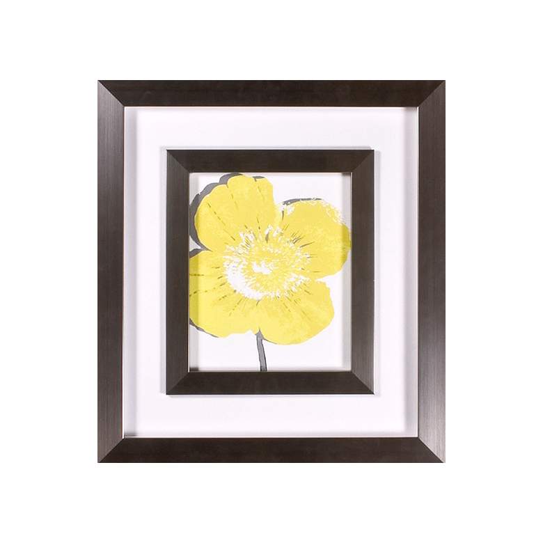 Yellow Blooms I Print Under Glass 21&quot; High Wall Art