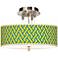 Yellow Brick Weave Giclee 14" Wide Ceiling Light