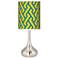 Yellow Brick Weave Giclee Droplet Table Lamp