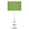 Yellow Brick Weave Giclee Paley White Table Lamp