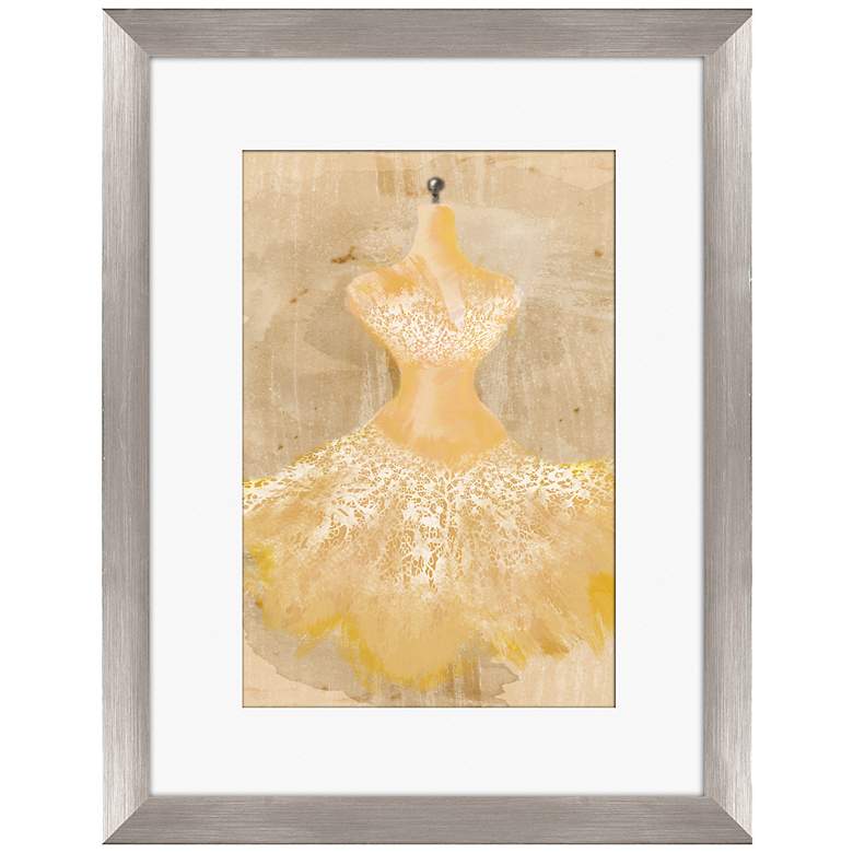 Image 1 Yellow Couture Fashion 18 inch Framed Wall Art