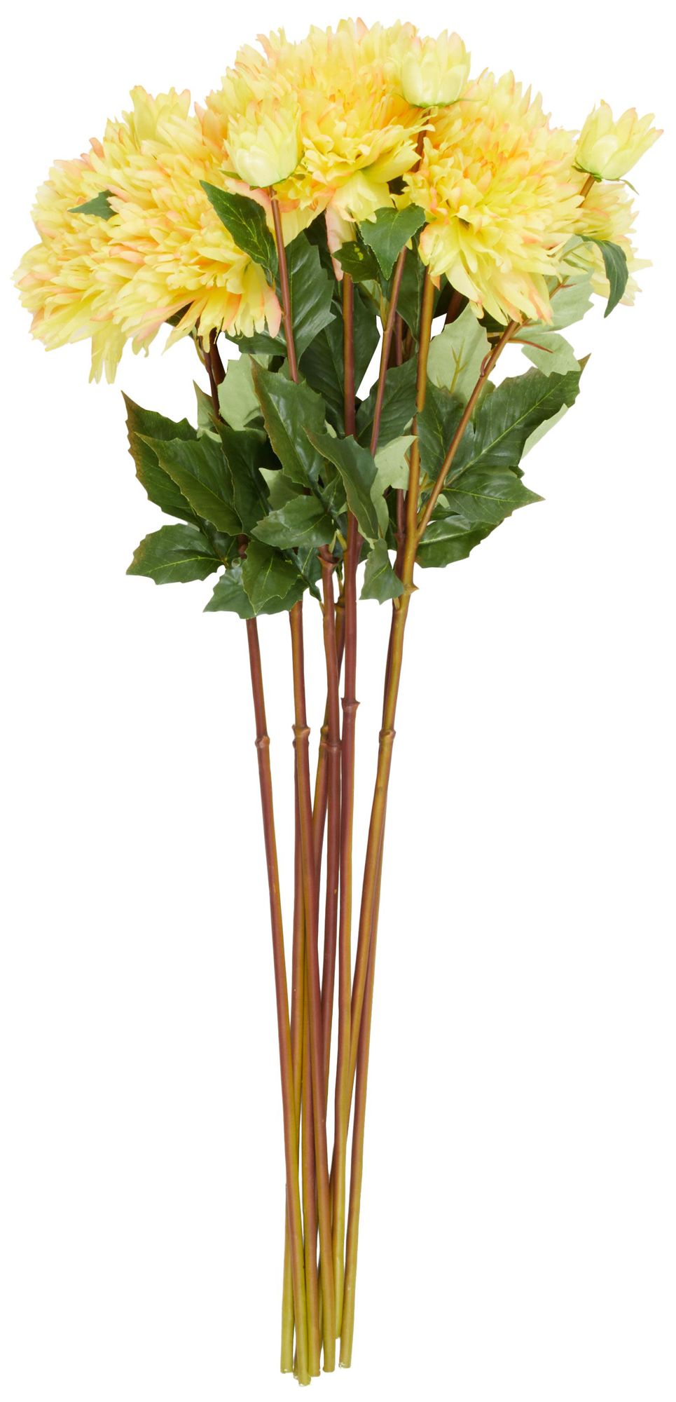 Image 5 Yellow Faux Foliage Traditional Artificial Flower Stem, S/8 32"H more views