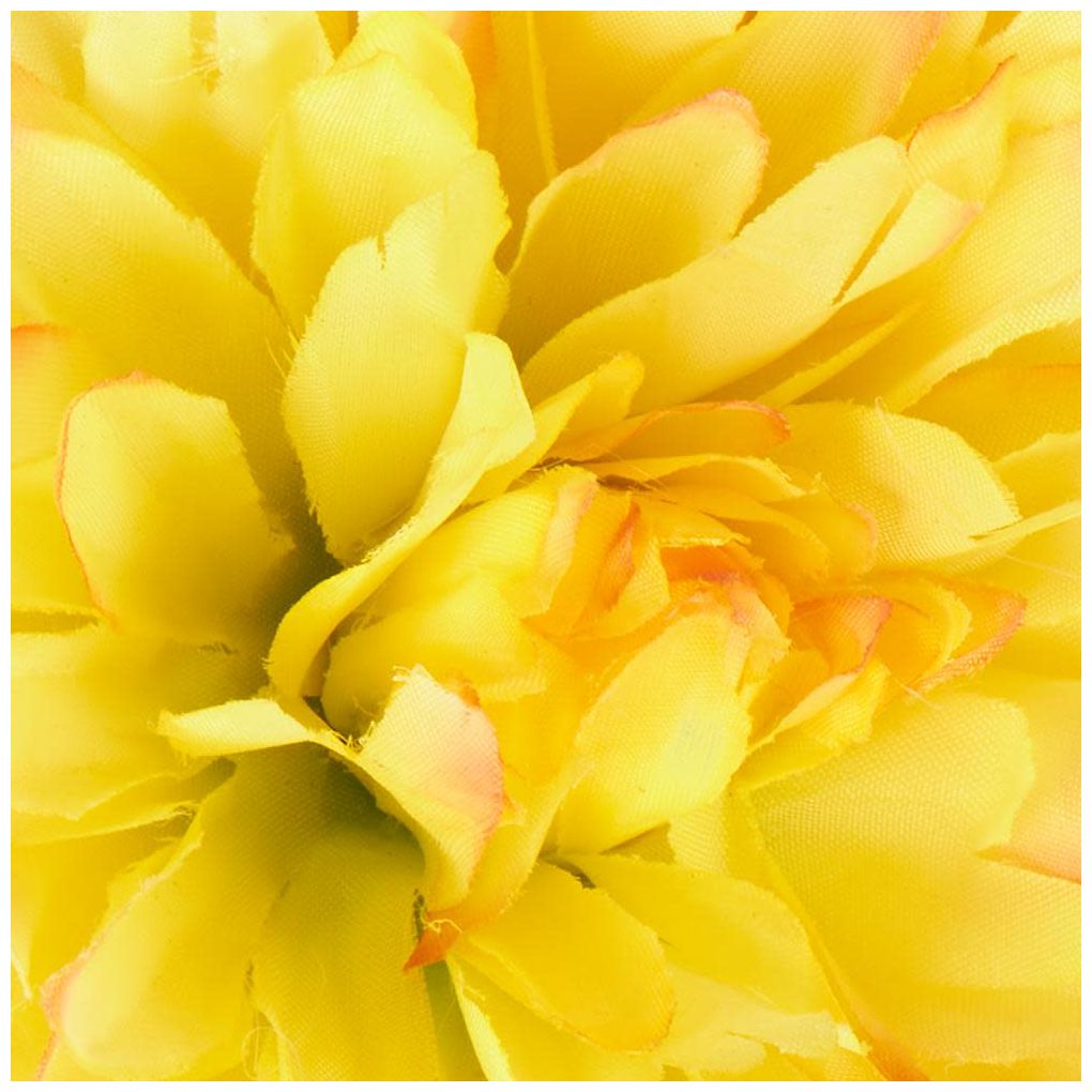 Yellow Faux Foliage Traditional Artificial Flower Stem, S/8 32"H