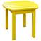 Yellow Finish Solid Wood Accent Table