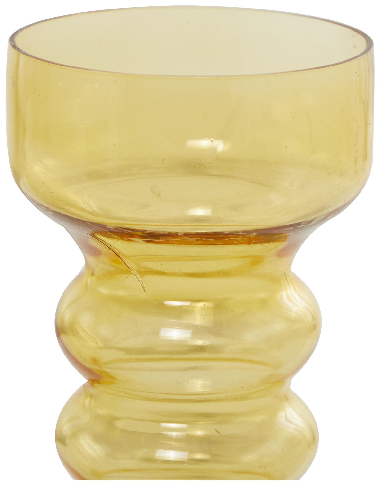 Image 3 Yellow Glass Modern Candle Holder, S/3 1 more views