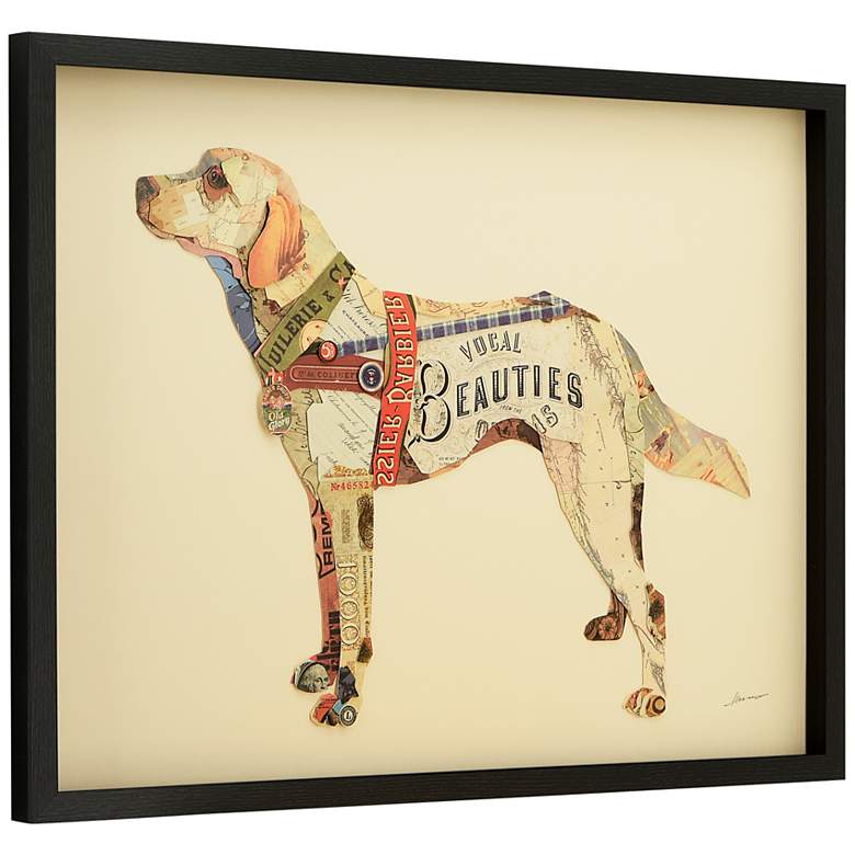 Image 4 Yellow Lab 33" Wide Dimensional Collage Framed Wall Art more views