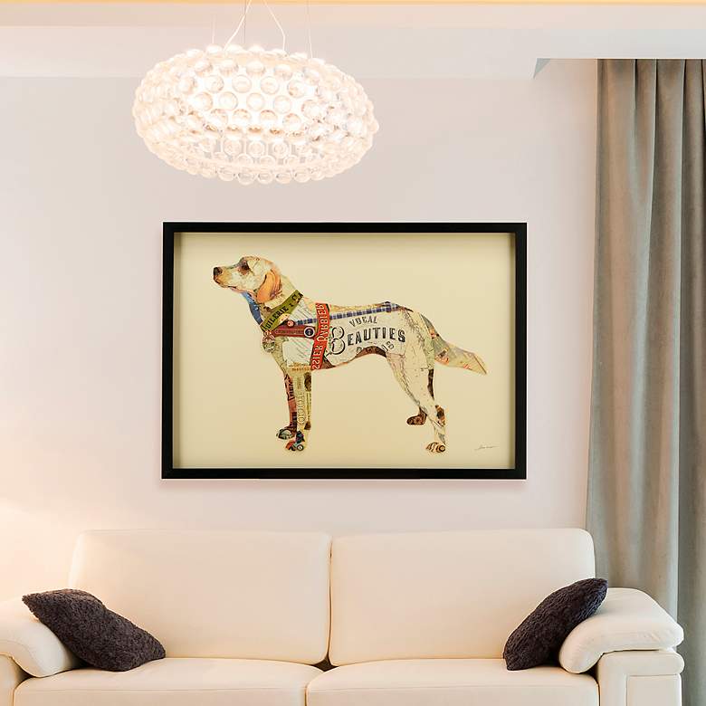 Image 5 Yellow Lab 33" Wide Dimensional Collage Framed Wall Art more views