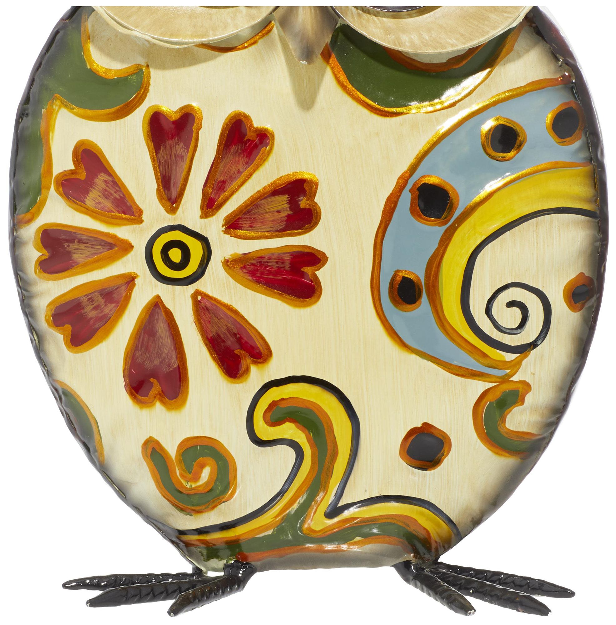 Image 3 Yellow Metal Eclectic Garden Sculpture, 8" x 4" x 11" more views