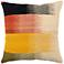Yellow Multi-Color Brushstroke 20" Square Throw Pillow