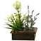 Yellow Queen Anne's Lace Lavender Grass 16 1/2"H Faux Flowers