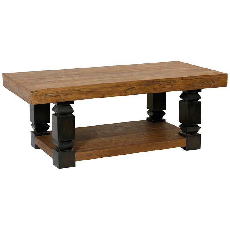 Image 1 Yellow Stone 48" Wide Brown Aand Black Wash Coffee Table