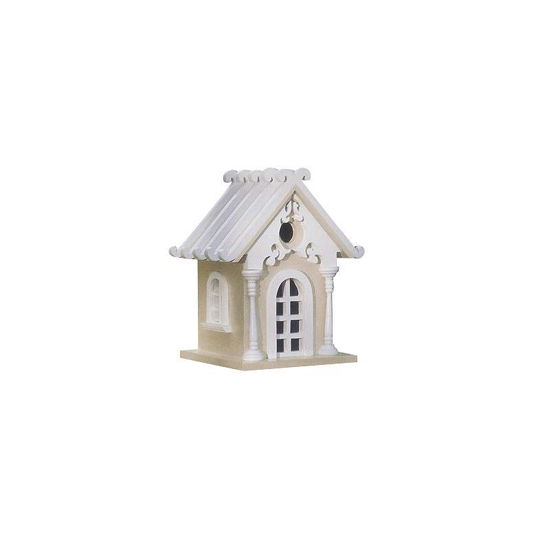 Image 1 Yellow Storybook Cottage Bird House