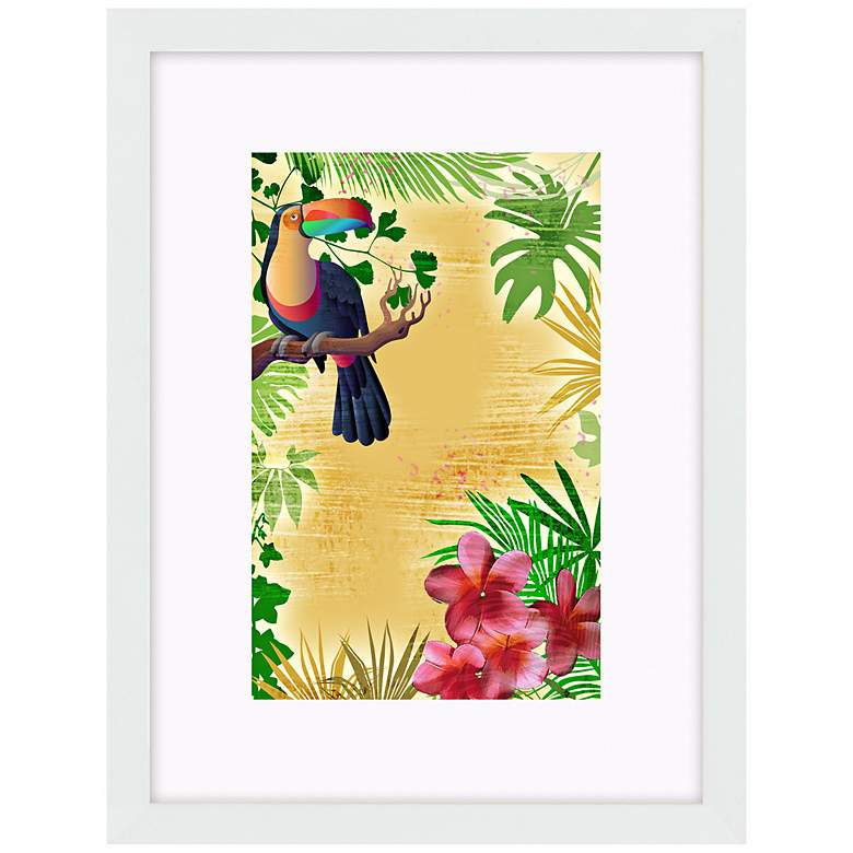 Image 1 Yellow Tropical Toucan 17" High Bird Wall Art