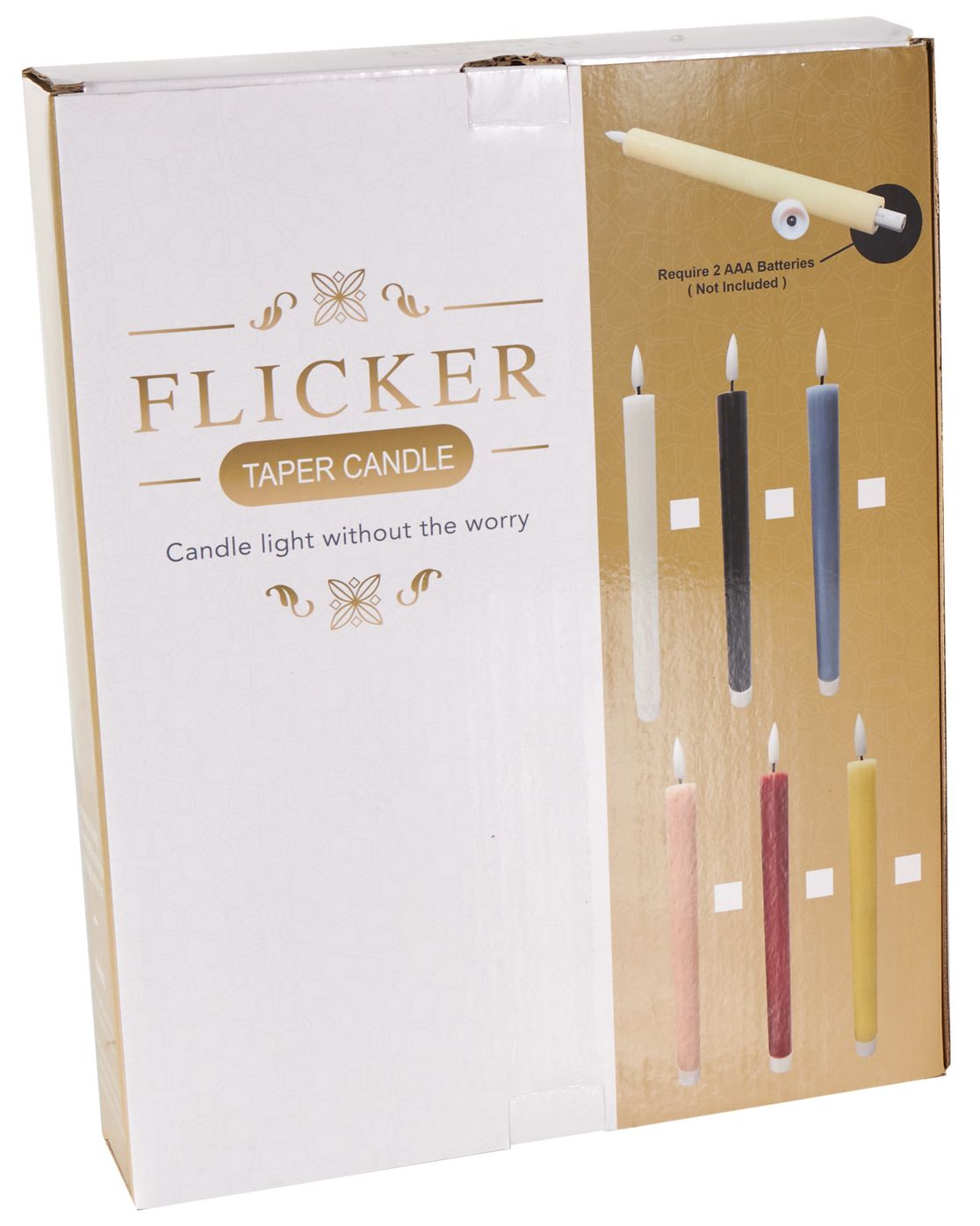 Image 2 Yellow Wax Modern Flameless Candle, S/6 11"H more views