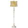 Yellow with Stitch Filigree Vintage Chic White Floor Lamp