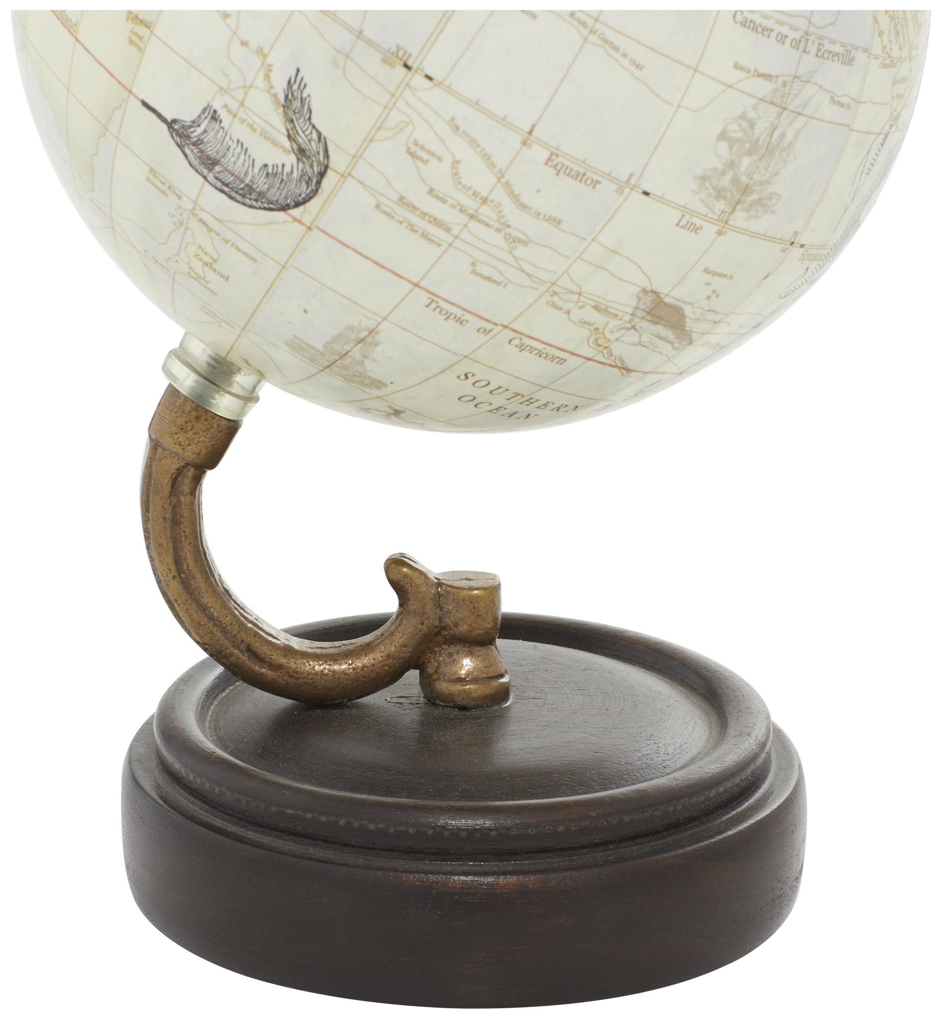 Image 2 Yellow Wood Traditional Globe, 5" x 5" x 8" more views