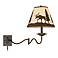 Yellowstone 18" High Burnished Bronze Swing Arm Wall Lamp