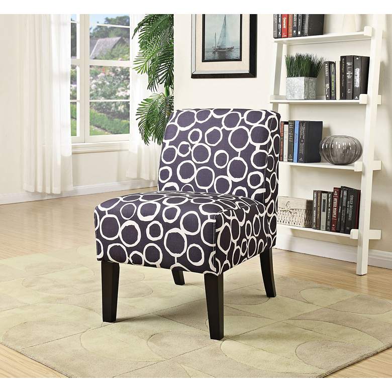 Image 1 Yen Ring Pattern Fabric Accent Chair