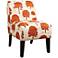 Yen Tree Fabric Armless Accent Chair