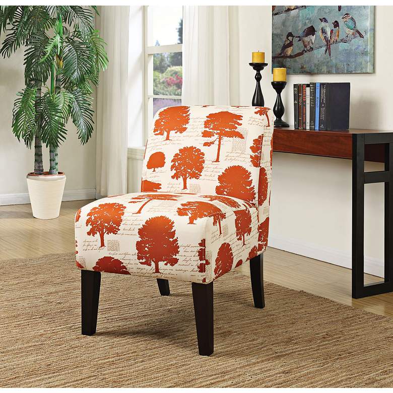 Image 1 Yen Tree Fabric Armless Accent Chair