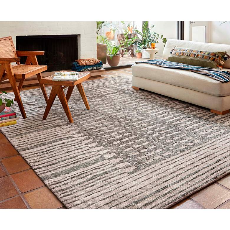 Image 1 Yeshaia YES-04 5'x7'6" Blush and Taupe Rectangular Area Rug