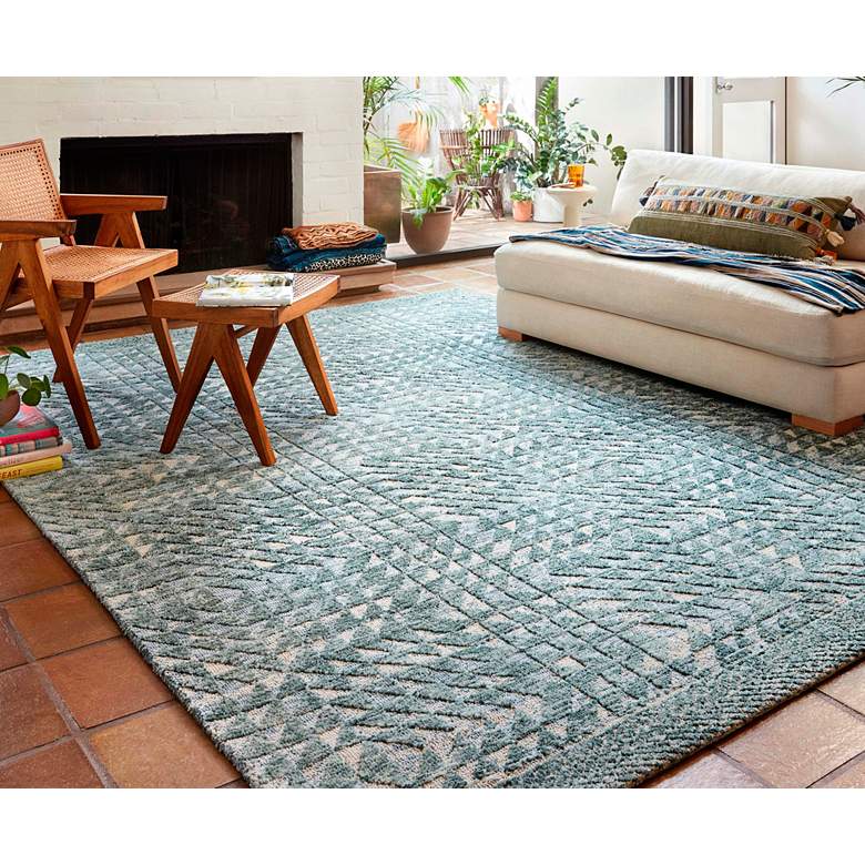 Image 1 Yeshaia YES-07 5'x7'6" Lagoon and Mist Rectangular Area Rug