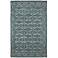 Yeshaia YES-08 Teal and Dove Rectangular Area Rug