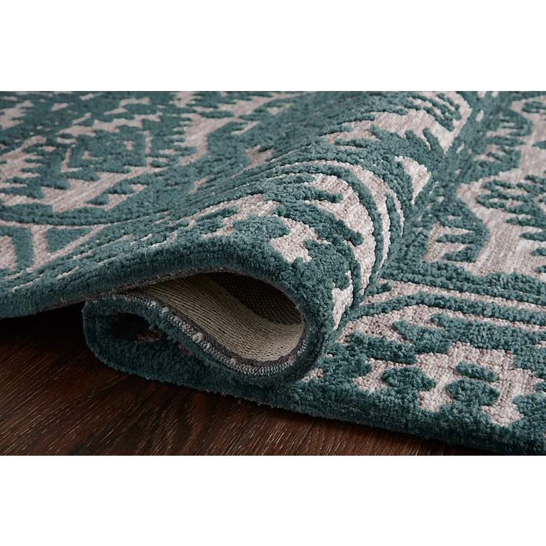 Yeshaia YES-08 5&#39;x7&#39;6&quot; Teal and Dove Rectangular Area Rug more views
