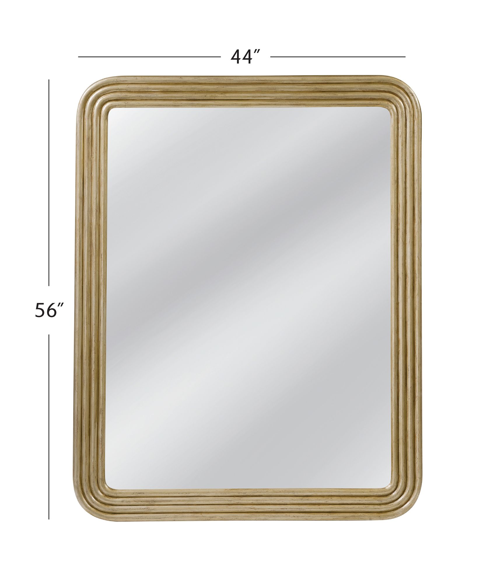 Yevette 44" x 56" Antique Gold Wall Mirror