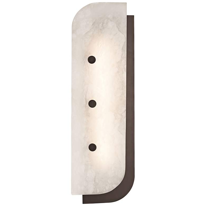 Image 1 Yin and Yang 18 1/2" High Old Bronze LED Wall Sconce