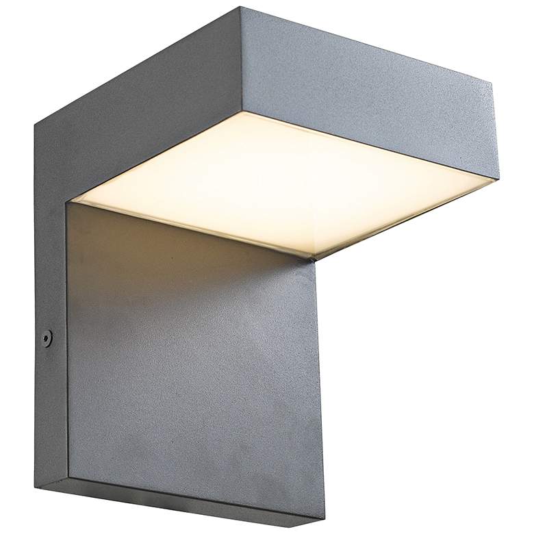 Image 2 Yoga 7 1/4" High Coal Metal Modern LED Outdoor Wall Light