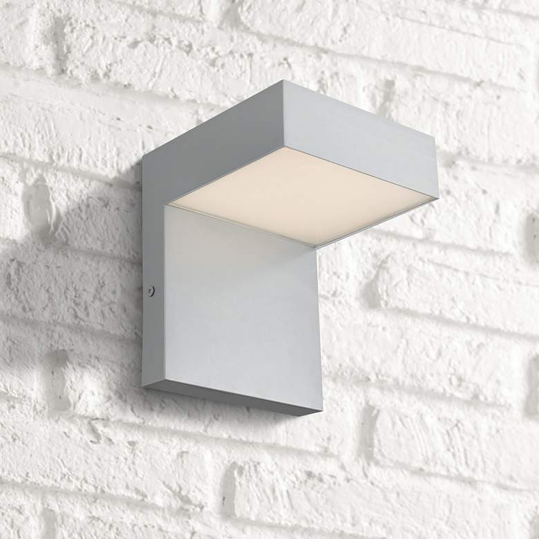 Image 1 Yoga 7 1/4 inch High Silica Metal LED Modern Outdoor Wall Light