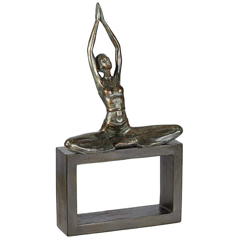 Image 1 Yoga Pose on Box 15 inch High Sculpture