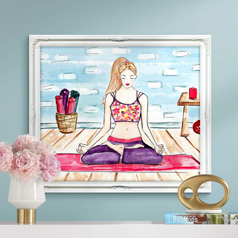 Image 1 Yogaficionado 25"W Illustrated Feminine Framed Wall Art